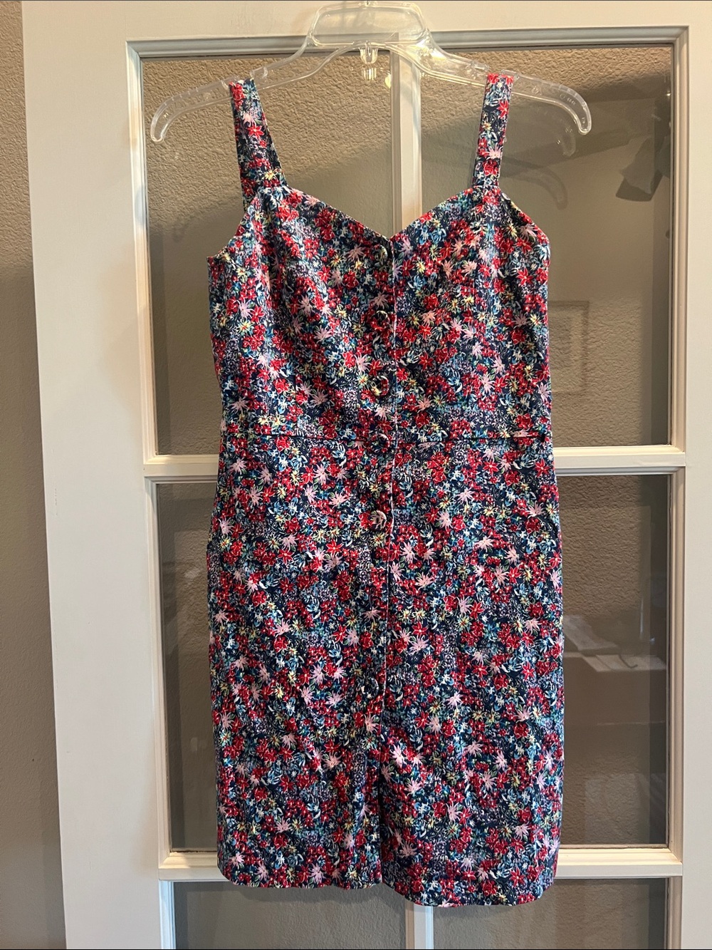 🎯 2/$5 GB girls Button-Front Floral Mini Dress in Red, Blue, Pink Juniors